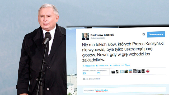Kaczyński: Rząd bezczynny ws. porwanego Polaka.<br />
Sikorski: Prezes chce uszczknąć kilka głosów